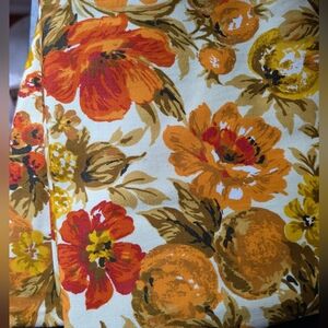 Vintage Thick Floral Patterned Fabric/Curtains